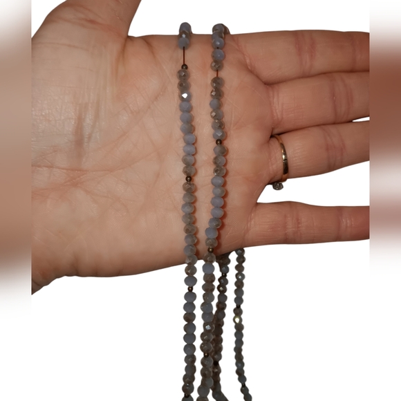 NWOT Beaded Double Layer Necklace and 4pc Stretch Bracelet Set - Picture 7 of 9